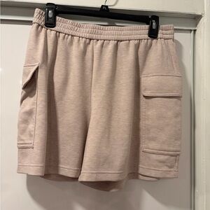 Express Women's Dusty Pink Cargo Knit Shorts
